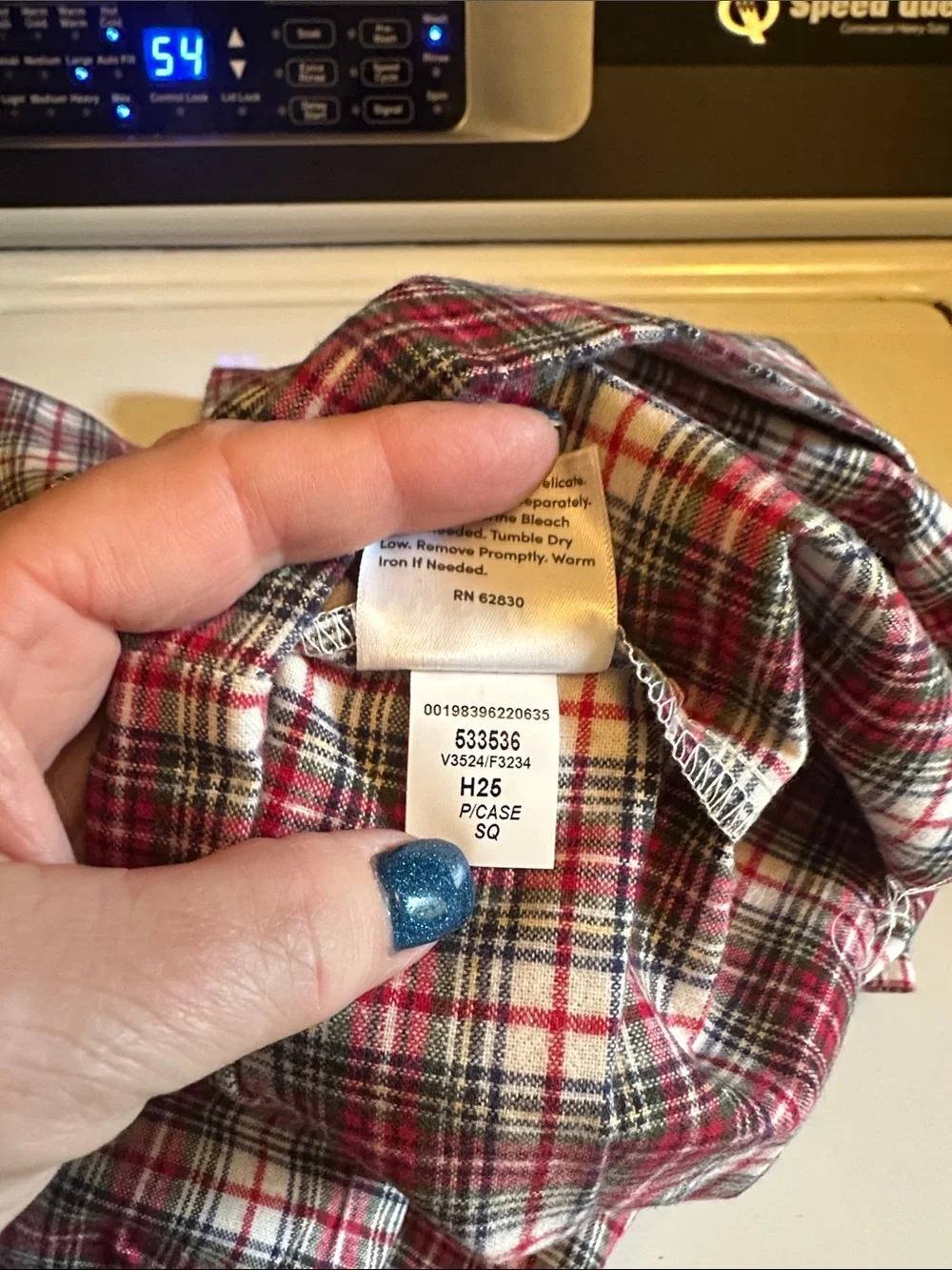 Lands End soft plaid